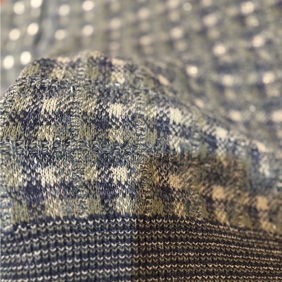 Vintage TSR USA Knit Cardigan Sweater | Made in USA | Plaid Grandpa large - Picture 7 of 11